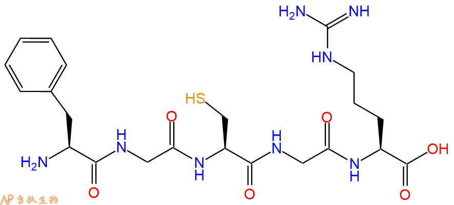 专肽生物产品H2N-Phe-Gly-Cys-Gly-Arg-OH