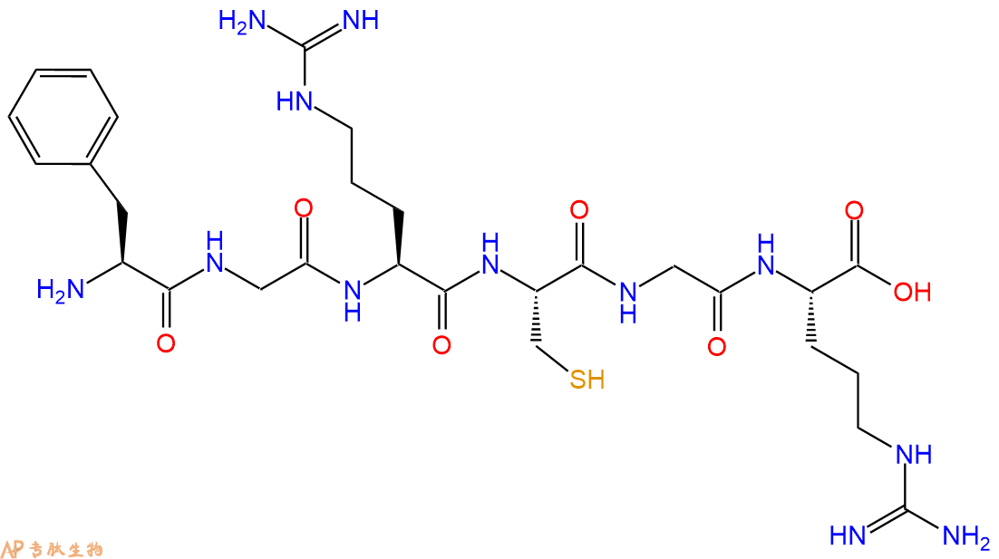 专肽生物产品H2N-Phe-Gly-Arg-Cys-Gly-Arg-OH