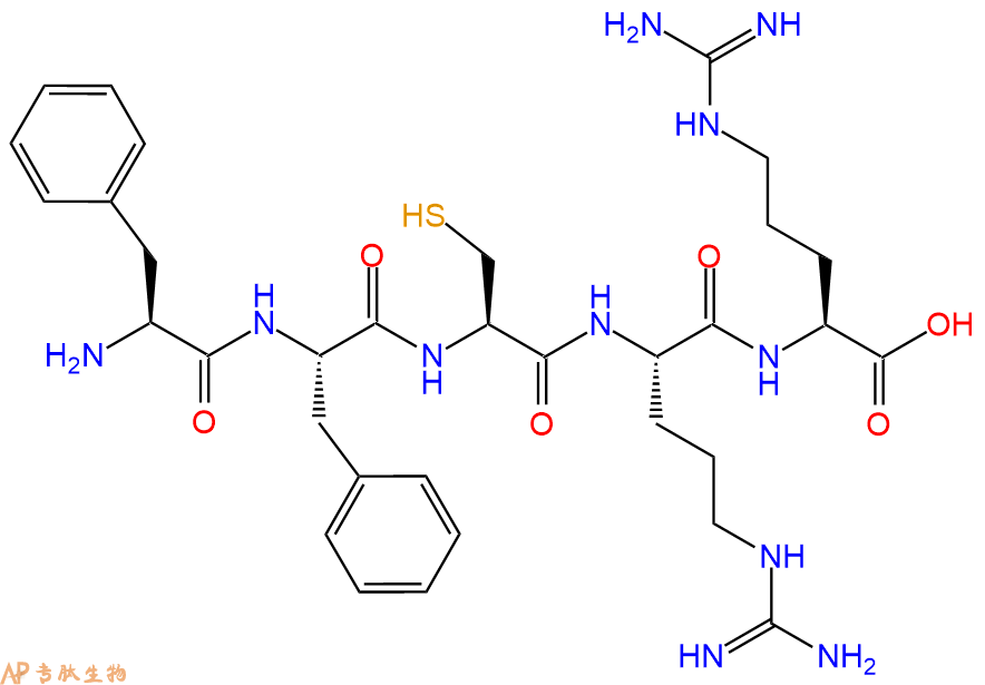 专肽生物产品H2N-Phe-Phe-Cys-Arg-Arg-OH