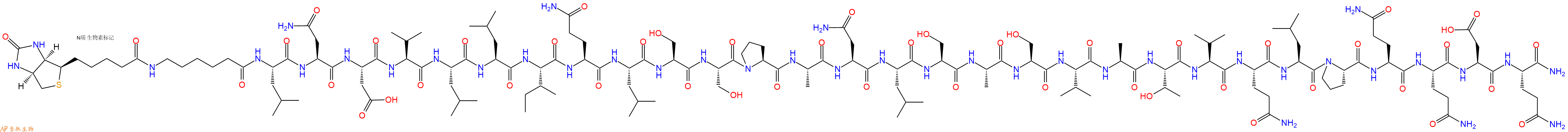 专肽生物产品Biotinyl-Ahx-Leu-Asn-Asp-Val-Leu-Leu-Ile-Gln-Leu-Ser-Ser-Pro-Ala-Asn-Leu-Ser-Ala-Ser-Val-Ala-Thr-Val-Gln-Leu-Pro-Gln-Gln-Asp-Gln-CONH2