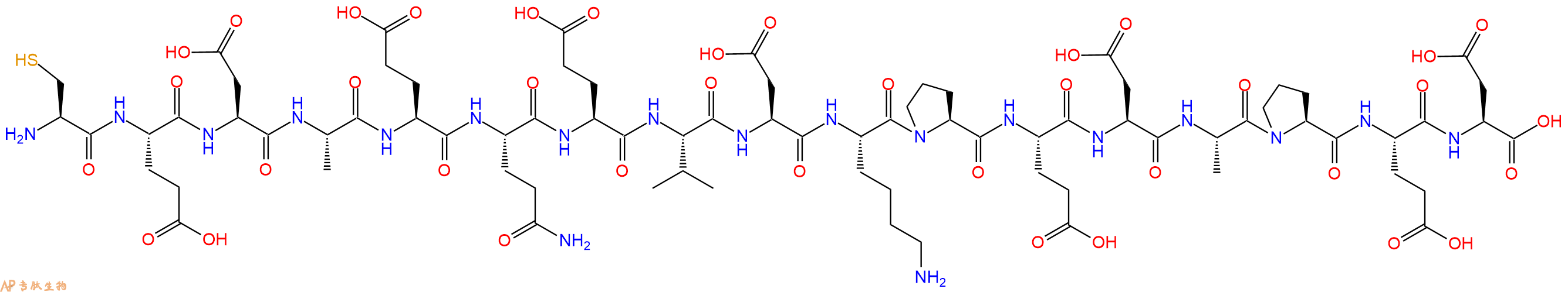 专肽生物产品H2N-Cys-Glu-Asp-Ala-Glu-Gln-Glu-Val-Asp-Lys-Pro-Glu-Asp-Ala-Pro-Glu-Asp-OH