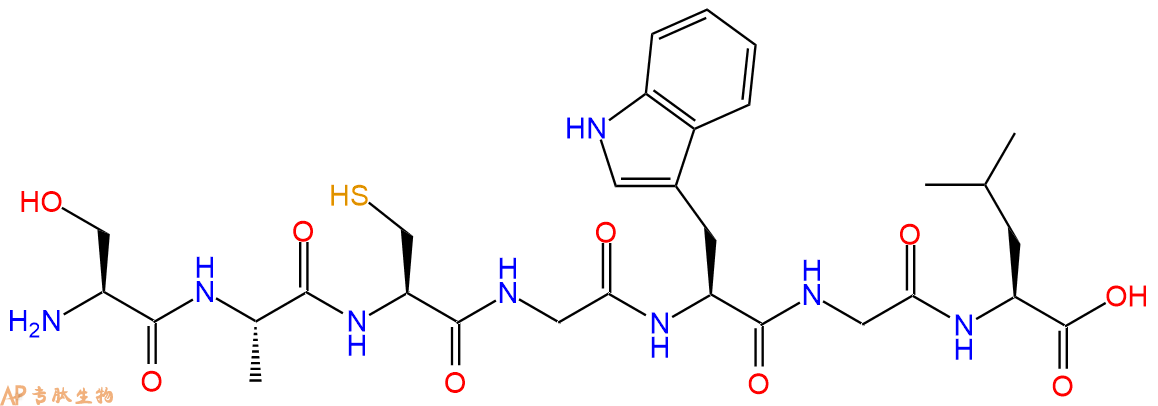 专肽生物产品H2N-Ser-Ala-Cys-Gly-Trp-Gly-Leu-OH