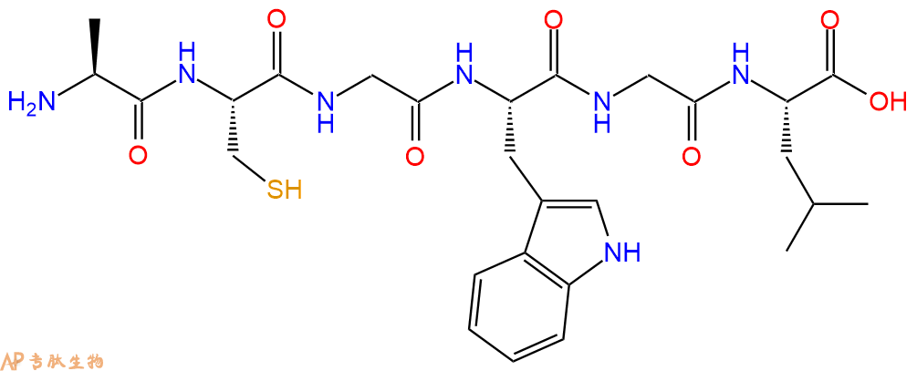 专肽生物产品H2N-Ala-Cys-Gly-Trp-Gly-Leu-OH