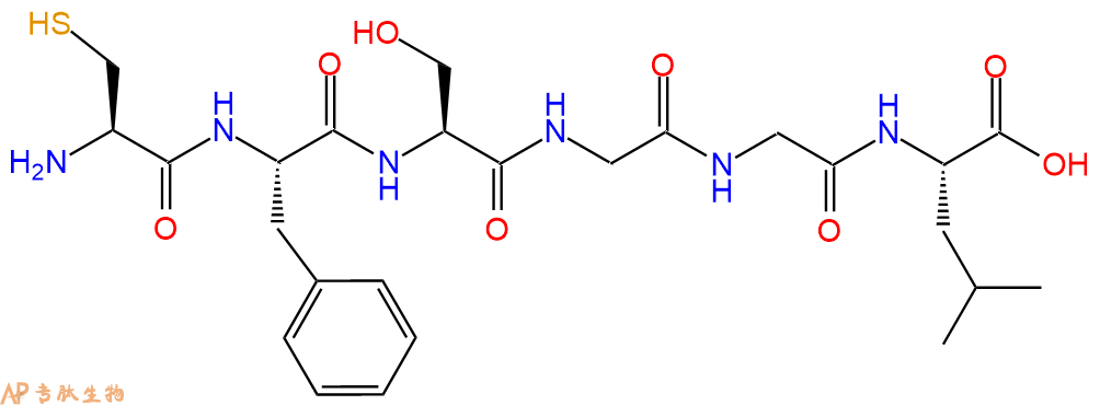 专肽生物产品H2N-Cys-Phe-Ser-Gly-Gly-Leu-OH