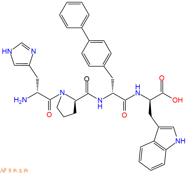 专肽生物产品H2N-DHis-DPro-DBip-DTrp-OH