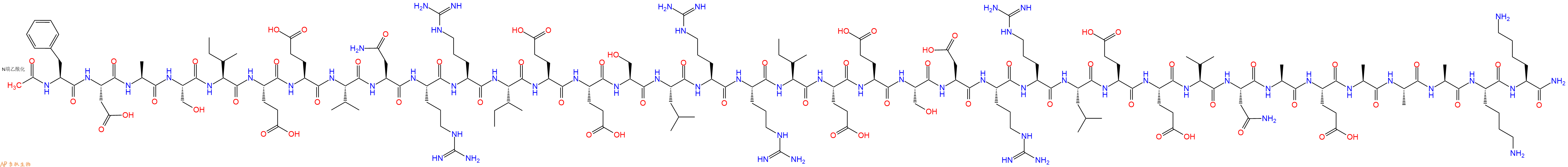 专肽生物产品Ac-Phe-Asp-Ala-Ser-Ile-Glu-Glu-Val-Asn-Arg-Arg-Ile-Glu-Glu-Ser-Leu-Arg-Arg-Ile-Glu-Glu-Ser-Asp-Arg-Arg-Leu-Glu-Glu-Val-Asn-Ala-Glu-Ala-Ala-Ala-Lys-Lys-CONH2