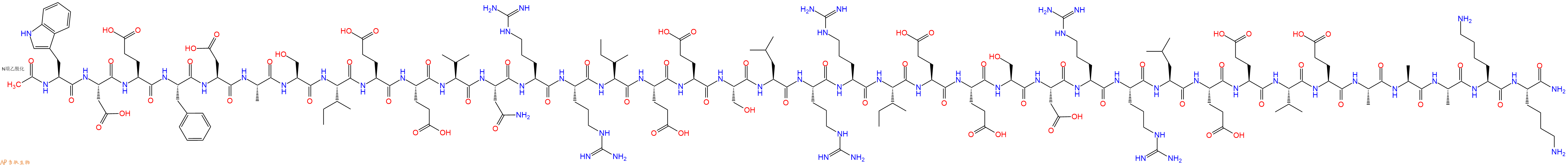 专肽生物产品Ac-Trp-Asp-Glu-Phe-Asp-Ala-Ser-Ile-Glu-Glu-Val-Asn-Arg-Arg-Ile-Glu-Glu-Ser-Leu-Arg-Arg-Ile-Glu-Glu-Ser-Asp-Arg-Arg-Leu-Glu-Glu-Val-Glu-Ala-Ala-Ala-Lys-Lys-CONH2
