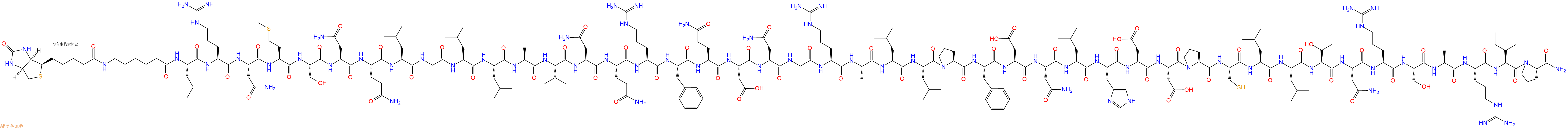 专肽生物产品Biotinyl-Ahx-Leu-Arg-Asn-Met-Ser-Asn-Gln-Leu-Gly-Leu-Leu-Ala-Val-Asn-Gln-Arg-Phe-Gln-Asp-Asn-Gly-Arg-Ala-Leu-Leu-Pro-Phe-Asp-Asn-Leu-His-Asp-Asp-Pro-Cys-Leu-Leu-Thr-Asn-Arg-Ser-Ala-Arg-Ile-Pro-CONH2