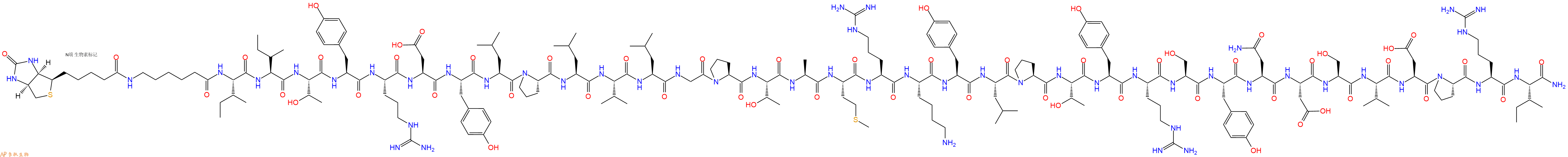 专肽生物产品Biotinyl-Ahx-Ile-Ile-Thr-Tyr-Arg-Asp-Tyr-Leu-Pro-Leu-Val-Leu-Gly-Pro-Thr-Ala-Met-Arg-Lys-Tyr-Leu-Pro-Thr-Tyr-Arg-Ser-Tyr-Asn-Asp-Ser-Val-Asp-Pro-Arg-Ile-CONH2