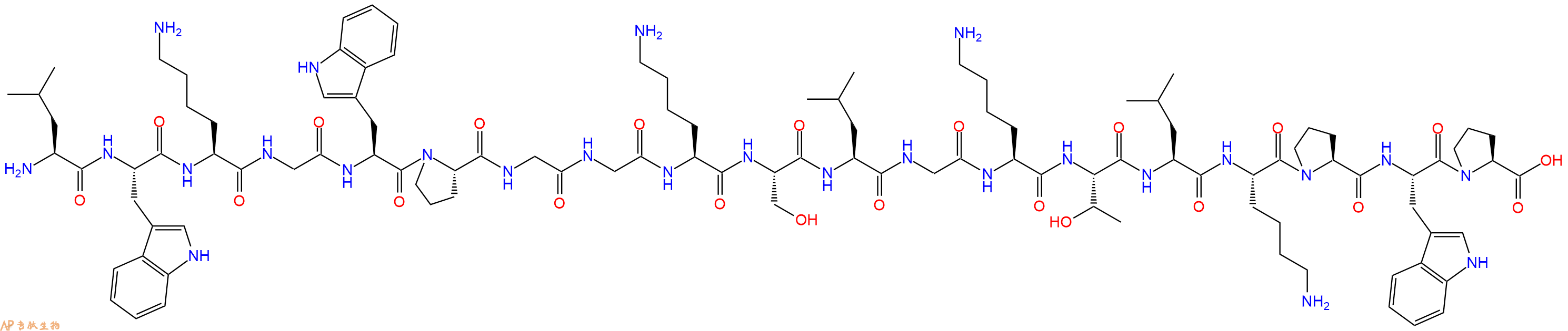 专肽生物产品H2N-Leu-Trp-Lys-Gly-Trp-Pro-Gly-Gly-Lys-Ser-Leu-Gly-Lys-Thr-Leu-Lys-Pro-Trp-Pro-OH