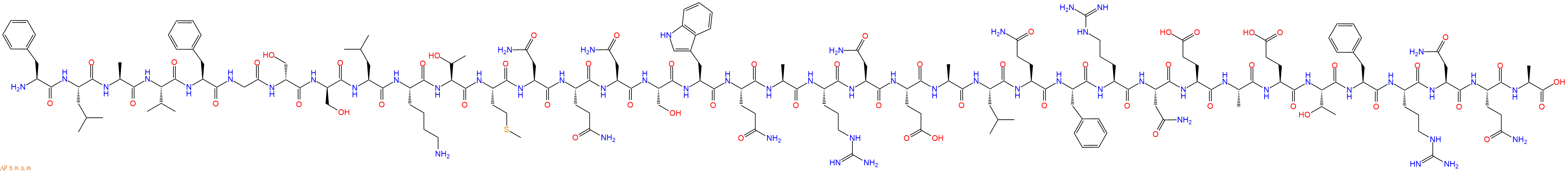 专肽生物产品H2N-Phe-Leu-Ala-Val-Phe-Gly-DSer-DSer-Leu-Lys-Thr-Met-Asn-Gln-Asn-Ser-Trp-Gln-Ala-Arg-Asn-Glu-Ala-Leu-Gln-Phe-Arg-Asn-Glu-Ala-Glu-Thr-Phe-Arg-Asn-Gln-Ala-OH