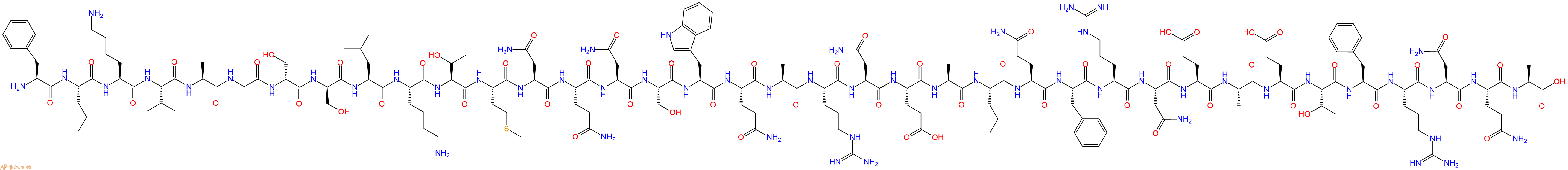 专肽生物产品H2N-Phe-Leu-Lys-Val-Ala-Gly-DSer-DSer-Leu-Lys-Thr-Met-Asn-Gln-Asn-Ser-Trp-Gln-Ala-Arg-Asn-Glu-Ala-Leu-Gln-Phe-Arg-Asn-Glu-Ala-Glu-Thr-Phe-Arg-Asn-Gln-Ala-OH