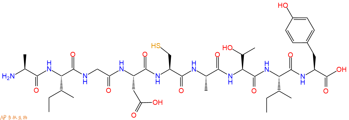 专肽生物产品H2N-Ala-Ile-Gly-Asp-Cys-Ala-Thr-Ile-Tyr-OH