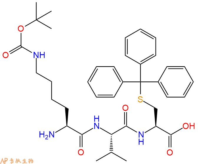 专肽生物产品H2N-Lys(Boc)-Val-Cys(Trt)-OH