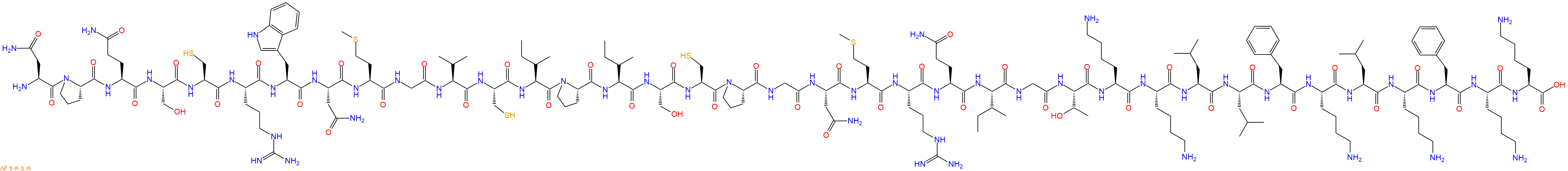 专肽生物产品H2N-Asn-Pro-Gln-Ser-Cys-Arg-Trp-Asn-Met-Gly-Val-Cys-Ile-Pro-Ile-Ser-Cys-Pro-Gly-Asn-Met-Arg-Gln-Ile-Gly-Thr-Lys-Lys-Leu-Leu-Phe-Lys-Leu-Lys-Phe-Lys-Lys-OH