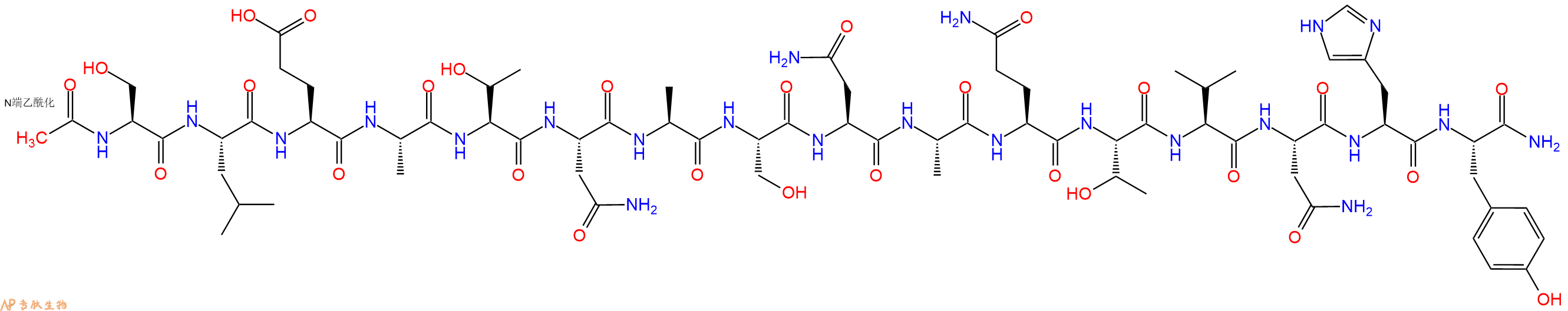 专肽生物产品Ac-Ser-Leu-Glu-Ala-Thr-Asn-Ala-Ser-Asn-Ala-Gln-Thr-Val-Asn-His-Tyr-CONH2