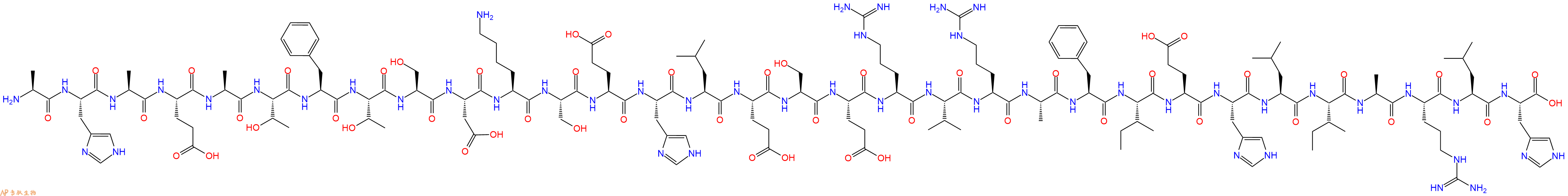 专肽生物产品H2N-Ala-His-Ala-Glu-Ala-Thr-Phe-Thr-Ser-Asp-Lys-Ser-Glu-His-Leu-Glu-Ser-Glu-Arg-Val-Arg-Ala-Phe-Ile-Glu-His-Leu-Ile-Ala-Arg-Leu-His-OH