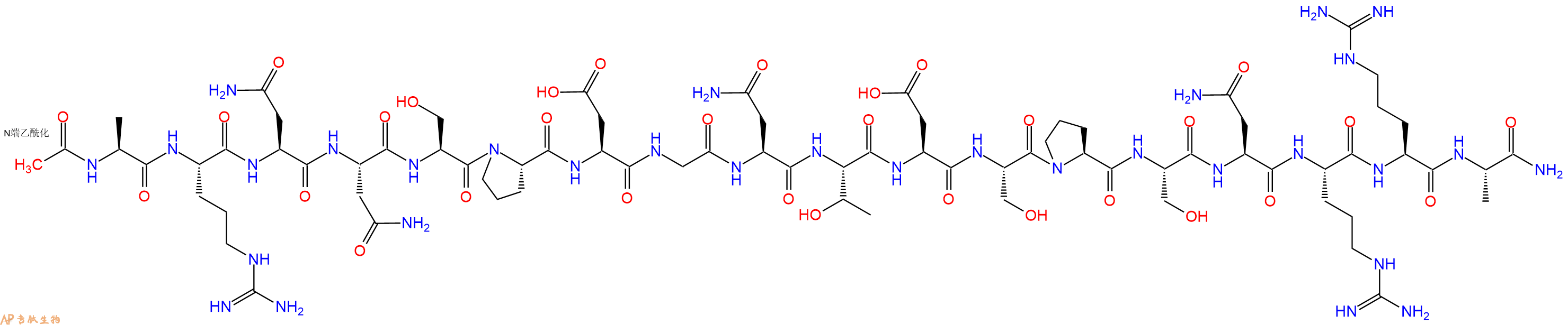 专肽生物产品Ac-Ala-Arg-Asn-Asn-Ser-Pro-Asp-Gly-Asn-Thr-Asp-Ser-Pro-Ser-Asn-Arg-Arg-Ala-CONH2
