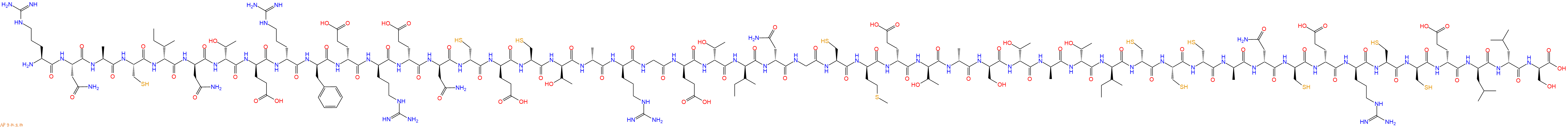 专肽生物产品H2N-Arg-Asn-Ala-Cys-DIle-DAsn-DThr-DGlu-DArg-DPhe-DGlu-DArg-DGlu-DAsn-DCys-DGlu-Cys-DThr-DAla-DArg-Gly-DGlu-DThr-DIle-DAsn-Gly-Cys-DMet-DGlu-DThr-DAla-DSer-DThr-DAla-DThr-DIle-DCys-Cys-DCys-DAla-DAsn-DCys-DGlu-DArg-Cys-DCys-DGlu-DLeu-DLeu-DSer-OH