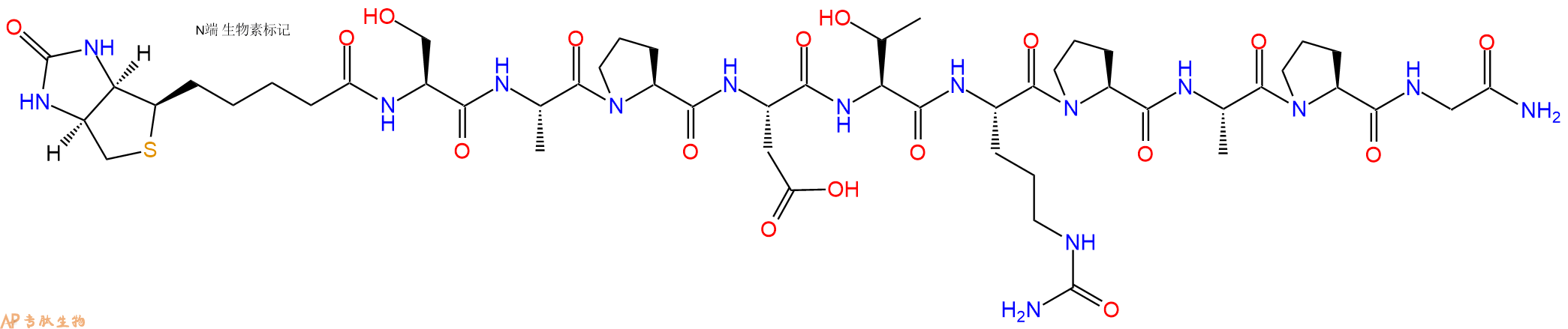 专肽生物产品Biotinyl-Ser-Ala-Pro-Asp-Thr-Cit-Pro-Ala-Pro-Gly-CONH2