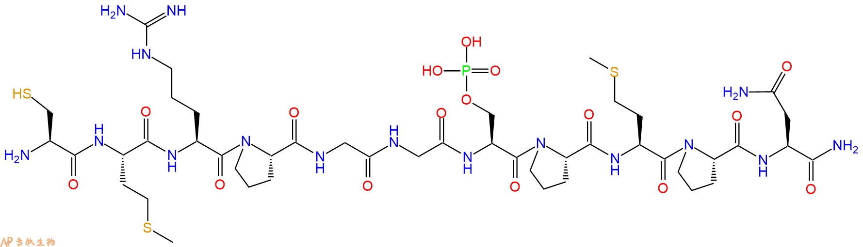 专肽生物产品H2N-Cys-Met-Arg-Pro-Gly-Gly-Ser(PO3H2)-Pro-Met-Pro-Asn-CONH2