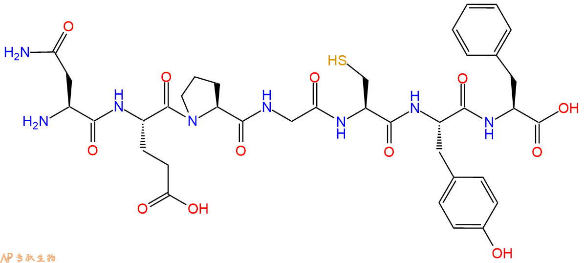 专肽生物产品H2N-Asn-Glu-Pro-Gly-Cys-Tyr-Phe-OH