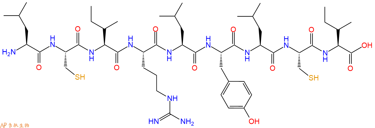 专肽生物产品H2N-Leu-Cys-Ile-Arg-Leu-Tyr-Leu-Cys-Ile-OH