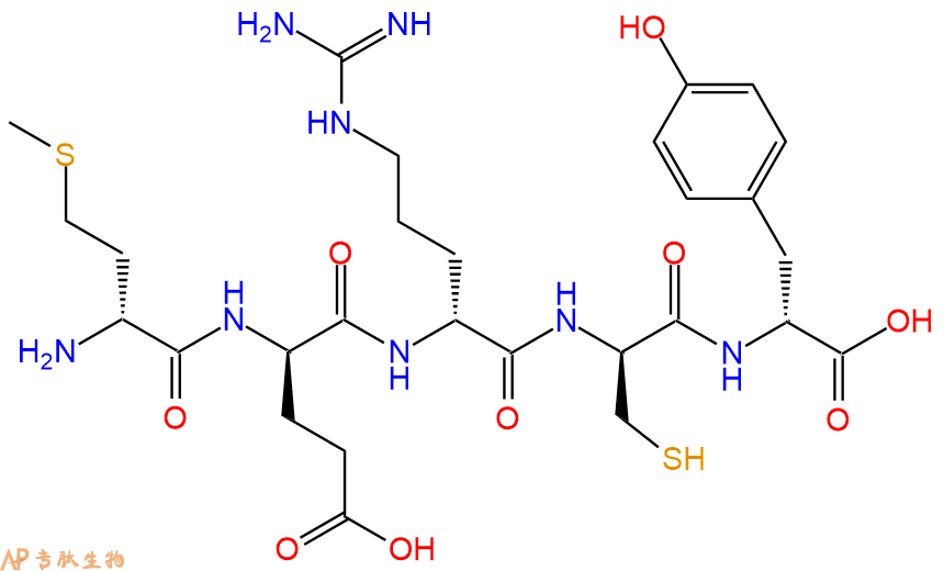 专肽生物产品H2N-DMet-DGlu-DArg-DCys-DTyr-OH