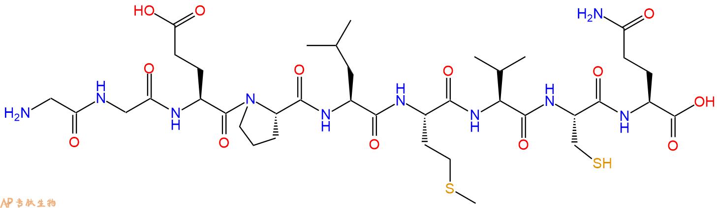专肽生物产品H2N-Gly-Gly-Glu-Pro-Leu-Met-Val-Cys-Gln-OH