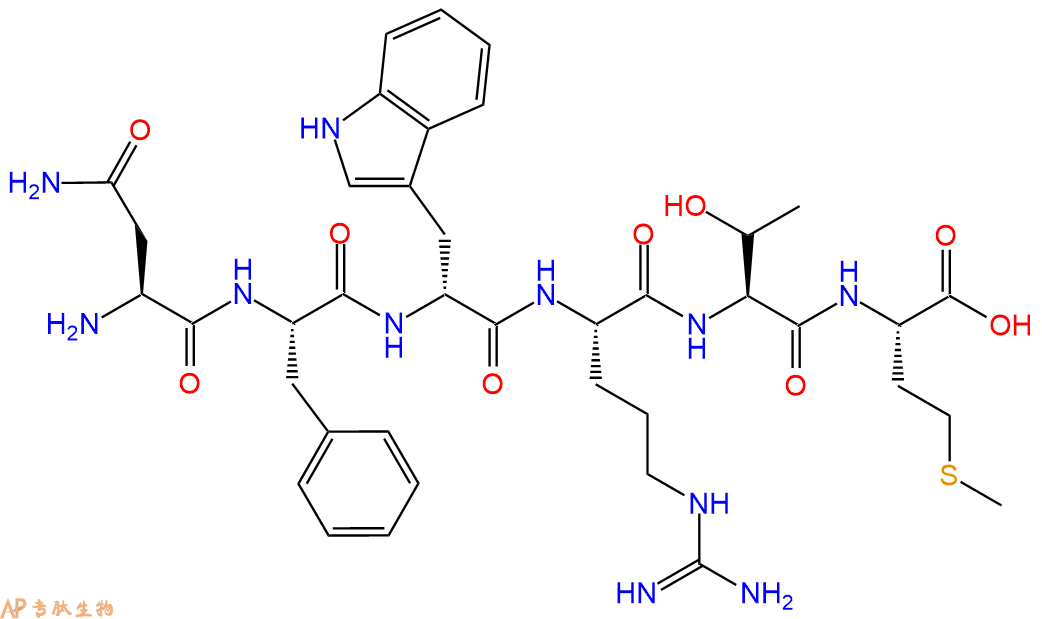 专肽生物产品H2N-Asn-Phe-DTrp-Arg-Thr-Met-OH