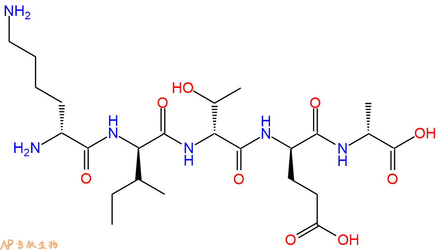 专肽生物产品H2N-DLys-DIle-DThr-DGlu-DAla-OH
