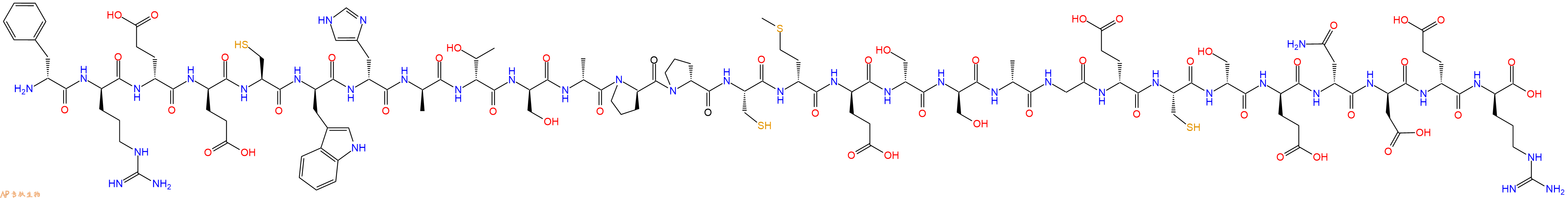 专肽生物产品H2N-DPhe-DArg-DGlu-DGlu-Cys-DTrp-DHis-DAla-DThr-DSer-DAla-DPro-DPro-Cys-DMet-DGlu-DSer-DSer-DAla-Gly-DGlu-Cys-DSer-DGlu-DAsn-DAsp-DGlu-DArg-OH