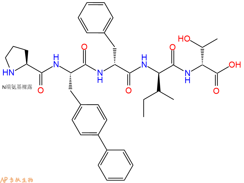 专肽生物产品H2N-Pro-Bip-DPhe-DIle-DThr-OH