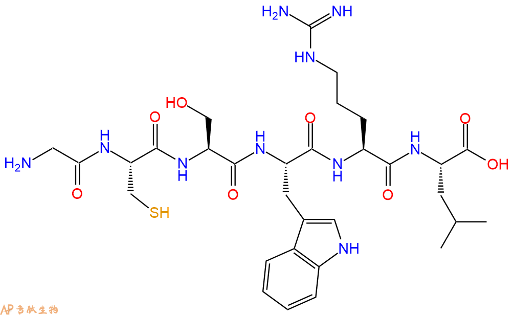 专肽生物产品H2N-Gly-Cys-Ser-Trp-Arg-Leu-OH