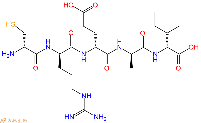 专肽生物产品H2N-DCys-DArg-DGlu-DAla-DIle-OH
