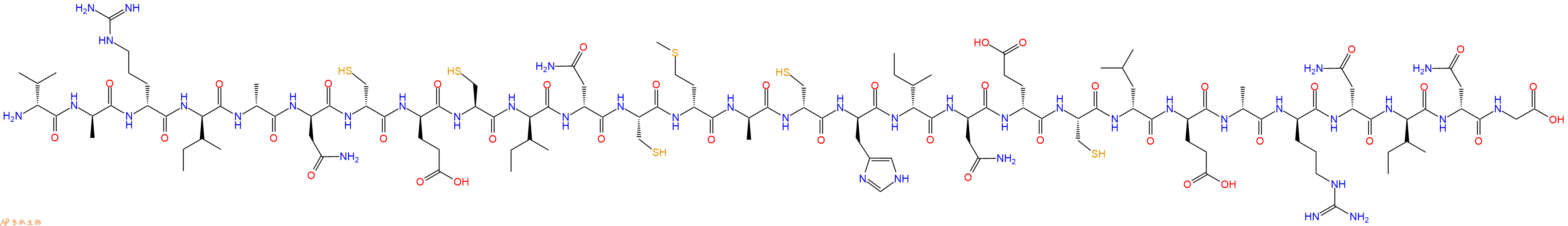 专肽生物产品H2N-DVal-DAla-DArg-DIle-DAla-DAsn-DCys-DGlu-Cys-DIle-DAsn-Cys-DMet-DAla-DCys-DHis-DIle-DAsn-DGlu-Cys-DLeu-DGlu-DAla-DArg-DAsn-DIle-DAsn-Gly-OH