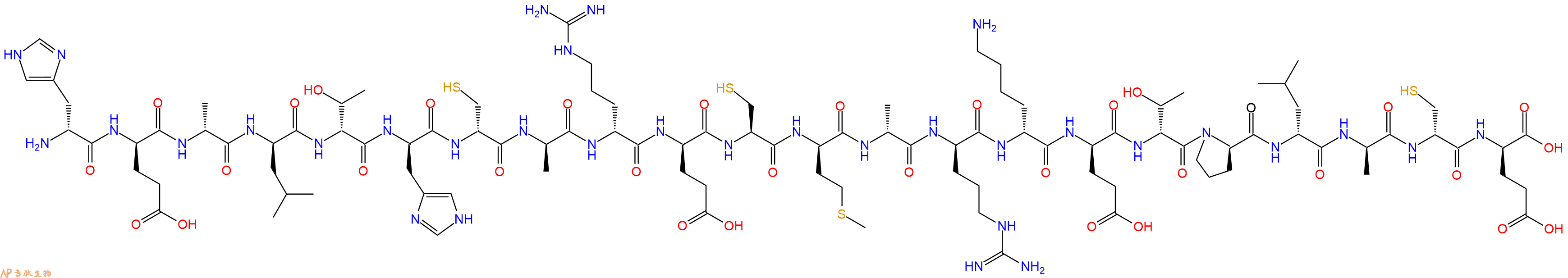 专肽生物产品H2N-DHis-DGlu-DAla-DLeu-DThr-DHis-DCys-DAla-DArg-DGlu-Cys-DMet-DAla-DArg-DLys-DGlu-DThr-DPro-DLeu-DAla-DCys-DGlu-OH