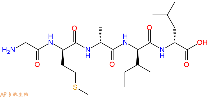 专肽生物产品H2N-Gly-DMet-DAla-DIle-DLeu-OH