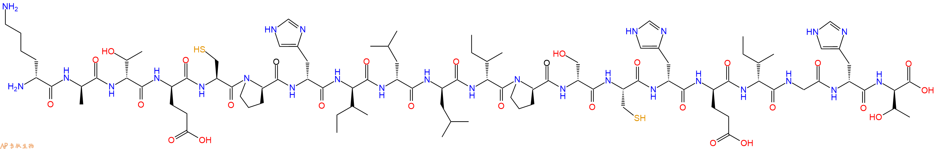 专肽生物产品H2N-DLys-DAla-DThr-DGlu-Cys-DPro-DHis-DIle-DLeu-DLeu-DIle-DPro-DSer-Cys-DHis-DGlu-DIle-Gly-DHis-DThr-OH