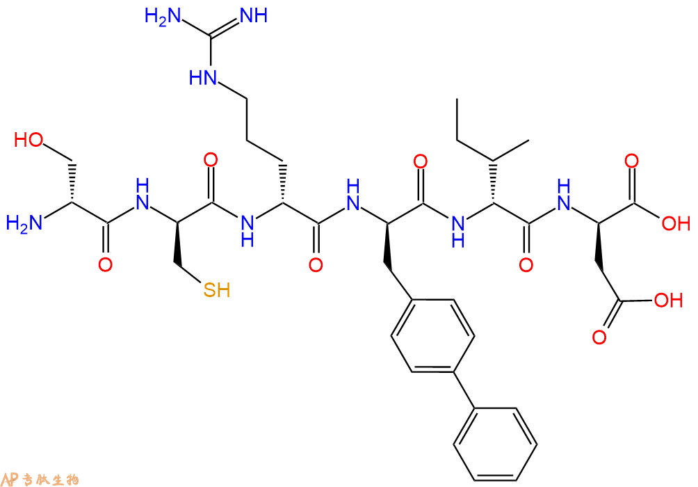 专肽生物产品H2N-DSer-DCys-DArg-DBip-DIle-DAsp-OH