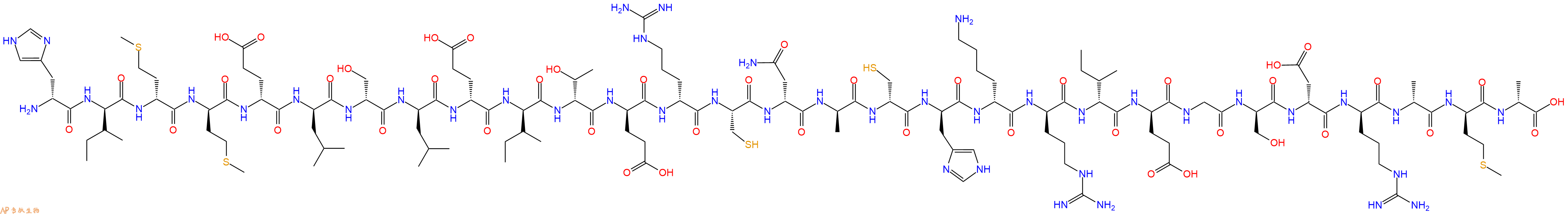 专肽生物产品H2N-DHis-DIle-DMet-DMet-DGlu-DLeu-DSer-DLeu-DGlu-DIle-DThr-DGlu-DArg-Cys-DAsn-DAla-DCys-DHis-DLys-DArg-DIle-DGlu-Gly-DSer-DAsp-DArg-DAla-DMet-DAla-OH