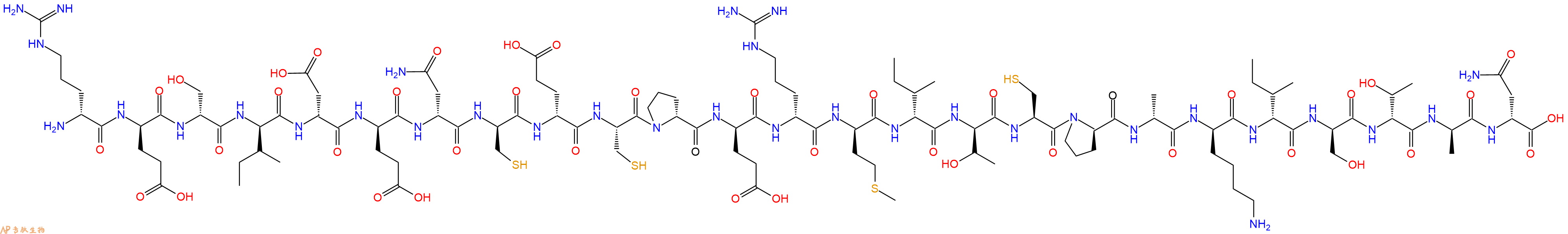专肽生物产品H2N-DArg-DGlu-DSer-DIle-DAsp-DGlu-DAsn-DCys-DGlu-Cys-DPro-DGlu-DArg-DMet-DIle-DThr-Cys-DPro-DAla-DLys-DIle-DSer-DThr-DAla-DAsn-OH