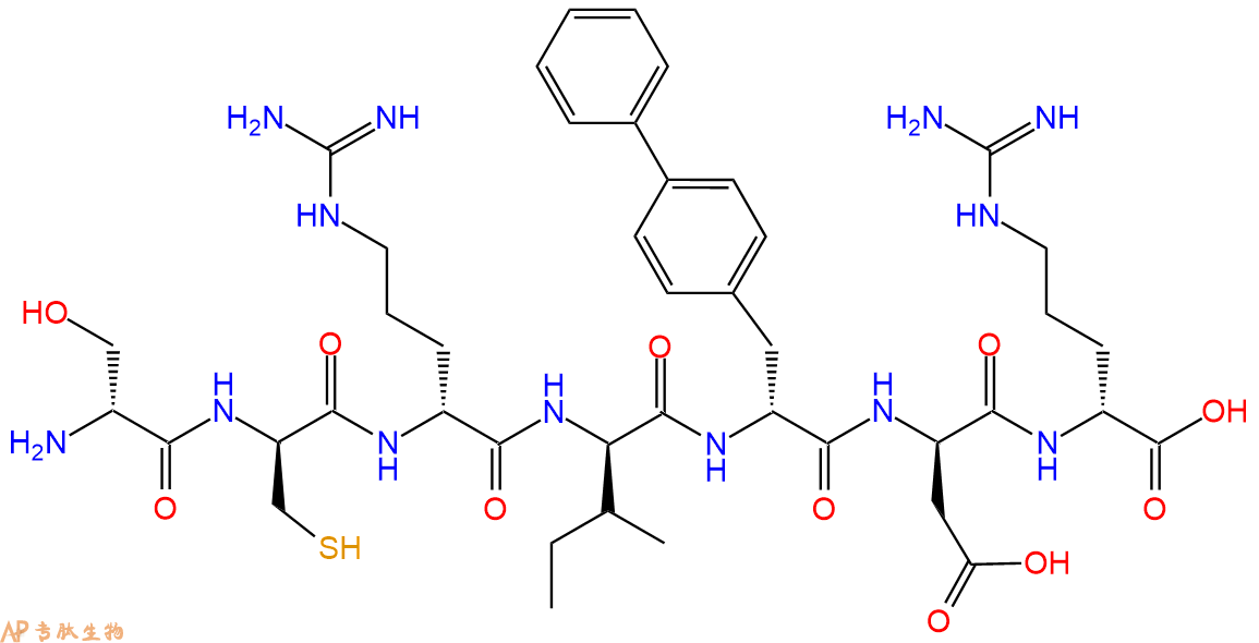 专肽生物产品H2N-DSer-DCys-DArg-DIle-DBip-DAsp-DArg-OH