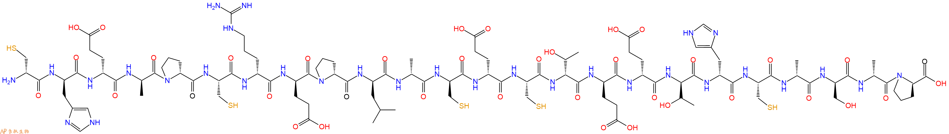 专肽生物产品H2N-DCys-DHis-DGlu-DAla-DPro-Cys-DArg-DGlu-DPro-DLeu-DAla-DCys-DGlu-Cys-DThr-DGlu-DGlu-DThr-DHis-Cys-DAla-DSer-DAla-DPro-OH