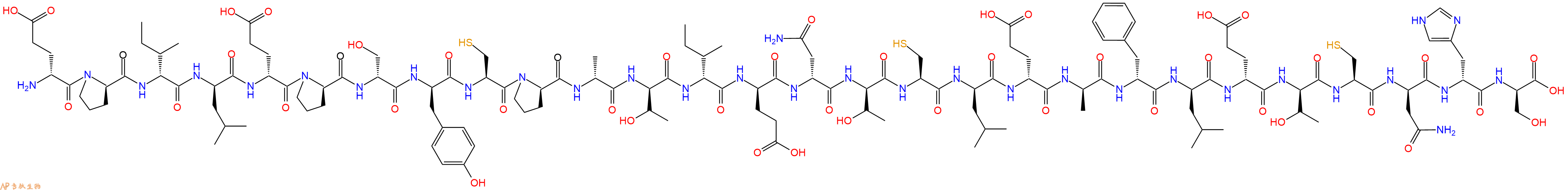 专肽生物产品H2N-DGlu-DPro-DIle-DLeu-DGlu-DPro-DSer-DTyr-Cys-DPro-DAla-DThr-DIle-DGlu-DAsn-DThr-Cys-DLeu-DGlu-DAla-DPhe-DLeu-DGlu-DThr-Cys-DAsn-DHis-DSer-OH