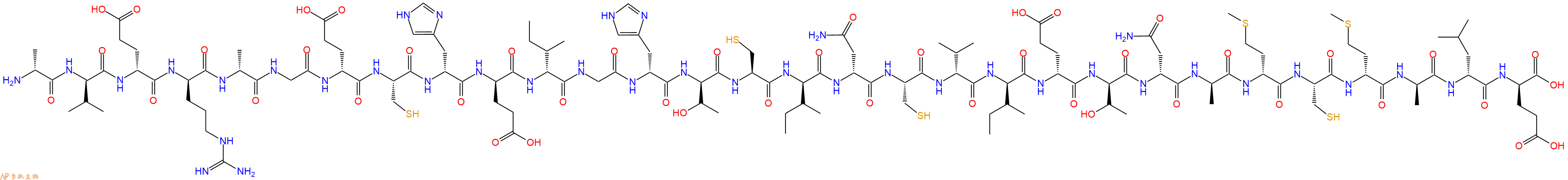 专肽生物产品H2N-DAla-DVal-DGlu-DArg-DAla-Gly-DGlu-Cys-DHis-DGlu-DIle-Gly-DHis-DThr-Cys-DIle-DAsn-Cys-DVal-DIle-DGlu-DThr-DAsn-DAla-DMet-Cys-DMet-DAla-DLeu-DGlu-OH