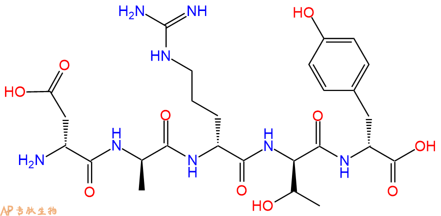 专肽生物产品H2N-DAsp-DAla-DArg-DThr-DTyr-OH