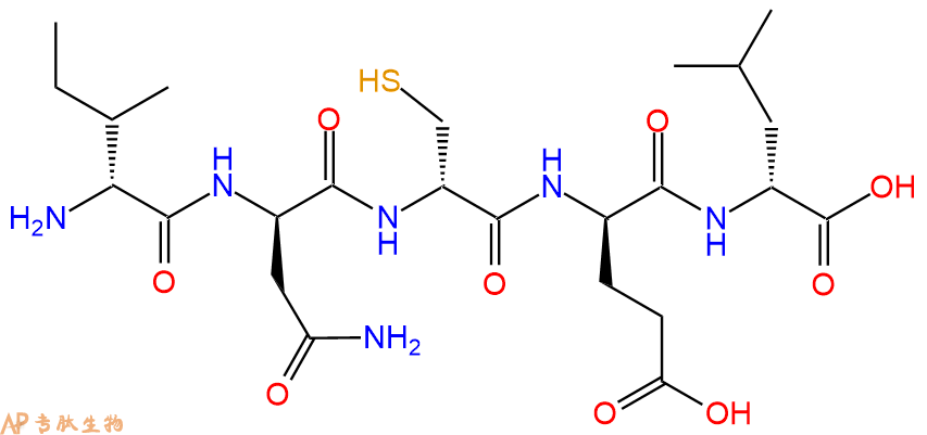 专肽生物产品H2N-DIle-DAsn-DCys-DGlu-DLeu-OH