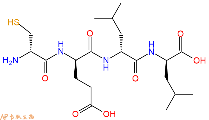 专肽生物产品H2N-DCys-DGlu-DLeu-DLeu-OH