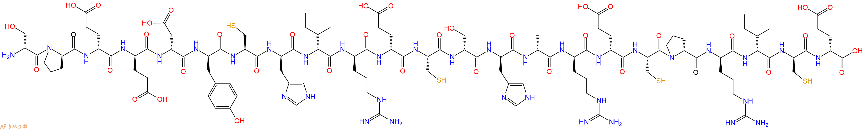 专肽生物产品H2N-DSer-DPro-DGlu-DGlu-DAsp-DTyr-Cys-DHis-DIle-DArg-DGlu-Cys-DSer-DHis-DAla-DArg-DGlu-Cys-DPro-DArg-DIle-DCys-DGlu-OH